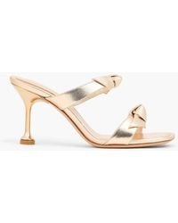 Alexandre Birman - Clarita Square Flare 85 Bow-detailed Leather Mules - Lyst