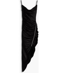Cinq À Sept - Emilia Asymmetric Embellished Silk-satin Mini Dress - Lyst