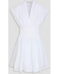 Tory Burch - Broderie Anglaise Cotton Mini Dress - Lyst