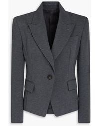 Brunello Cucinelli - Blazer aus jersey aus einer baumwollmischung mit zierperlen - Lyst