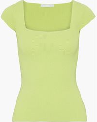 Helmut Lang - Neon Ribbed-knit Top - Lyst