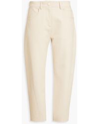 Stella McCartney - Cropped Faux Leather Tapered Pants - Lyst