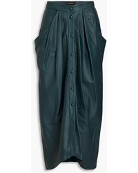 Isabel Marant - Lyvia Pleated Leather Maxi Skirt - Lyst