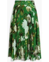 Erdem - Pleated Floral-print Chiffon Midi Skirt - Lyst