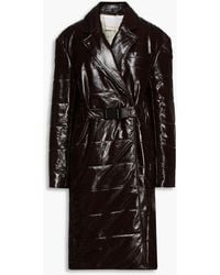 REMAIN Birger Christensen - Gia Double-breasted Quilted Leather Coat - Lyst
