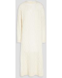 REMAIN Birger Christensen - Cable-knit Mohair-blend Midi Dress - Lyst
