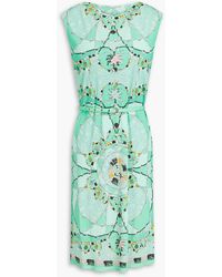 Emilio Pucci - Belted Printed Jersey Dress - Lyst