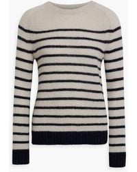 Max Mara - Striped Alpaca, Silk And Cashmere-blend Sweater - Lyst