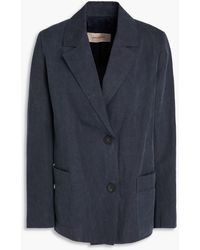 Gentry Portofino - Cotton And Linen-blend Blazer - Lyst
