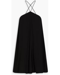 Claudie Pierlot - Neckholder-minikleid aus crêpe mit falten - Lyst