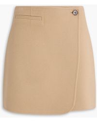 Theory - Wool-blend Mini Wrap Skirt - Lyst