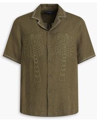 Frescobol Carioca - Flavio Embroidered Linen Shirt - Lyst