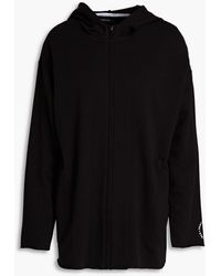 DKNY - Appliquéd Cotton-blend Jersey Hooded Sweatshirt - Lyst