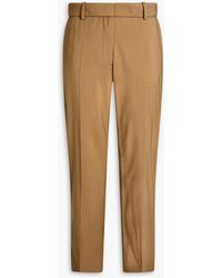JOSEPH - Coleman Cropped Wool-blend Twill Slim-leg Pants - Lyst