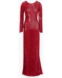 retroféte - Alexa Sequined Open-knit Gown - Lyst