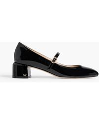 Stuart Weitzman - Gabby 45 Patent-Leather Mary Jane Pumps - Lyst