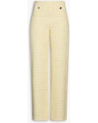 Maje - Metallic Cotton-Blend Tweed Wide-Leg Pants - Lyst