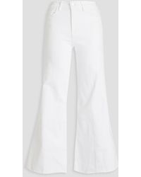 FRAME - Le Palazzo Cropped High-rise Flared Jeans - Lyst