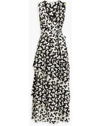 Diane von Furstenberg - Elisabetta Wrap-effect Floral-print Crepe Maxi Dress - Lyst