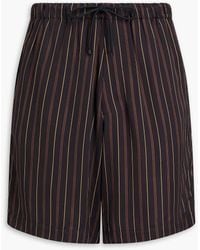 Dries Van Noten - Shorts aus satin mit tunnelzug und streifen - Lyst