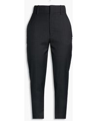 Isabel Marant - Naolia Cropped Checked Wool Tapered Pants - Lyst