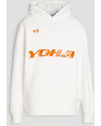 Y-3 - Printed French Cotton-terry Hoodie - Lyst