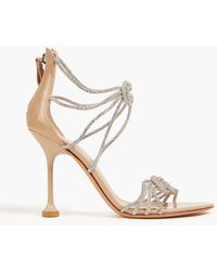 Alexandre Birman - Vicky Crystal-embellished Knotted Patent-leather Sandals - Lyst