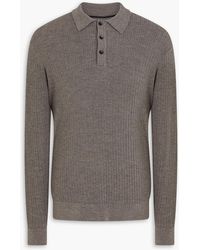 Rag & Bone - Ribbed Wool And Cashmere-Blend Polo Sweater - Lyst
