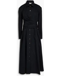 Tory Burch - Pleated Cotton-poplin Midi Shirt Dress - Lyst