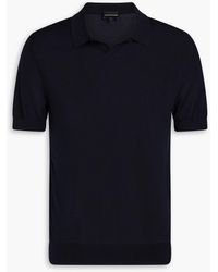 Emporio Armani - Poloshirt aus maulbeerseide - Lyst