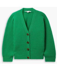 Stella McCartney - Ribbed Cashmere And Wool-blend Cardigan - Lyst