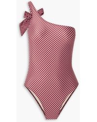 Peony - One-shoulder Gingham Swimsuit - Lyst