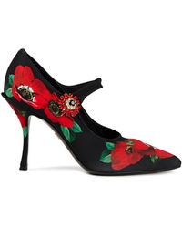 Dolce & Gabbana - Mary Jane Floral Embellished Pumps - Lyst
