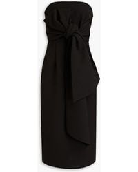 Rebecca Vallance - Andie Strapless Bow-embellished Cloqué Midi Dress - Lyst