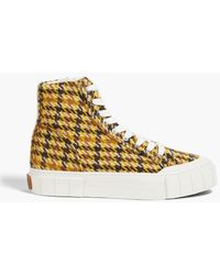 Goodnews - Juice high-top-sneakers aus tweed mit hahnentrittmuster und plateausohle - Lyst