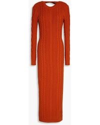 Ronny Kobo - Eire Open-back Cable-knit Midi Dress - Lyst