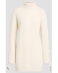 Max Mara - Ghinea Ribbed Wool And Cashmere-Blend Turtleneck Mini Dress - Lyst