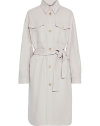 Brunello Cucinelli - Belted Wool And Cashmere-blend Felt Coat - Lyst