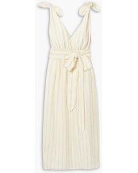 Mara Hoffman - Calypso Striped Linen And -blend Midi Dress - Lyst