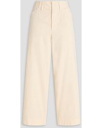 Rag & Bone - Banks Cropped Cotton-Canvas Wide-Leg Pants - Lyst