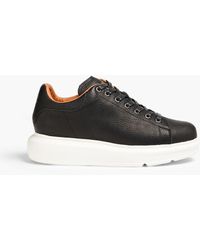 Australia Luxe - Leen Shearling-lined Pebbled-leather Sneakers - Lyst