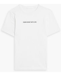 Helmut Lang - Printed Cotton-jersey T-shirt - Lyst