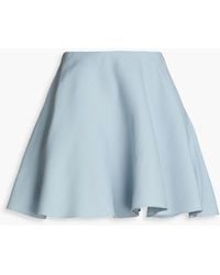 Valentino Garavani - Flared Wool And Silk-blend Crepe Mini Skirt - Lyst