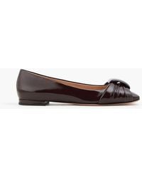 Gianvito Rossi - Paradi Patent-Leather Ballet Flats - Lyst