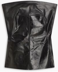 Rick Owens - Strapless Coated Denim Top - Lyst