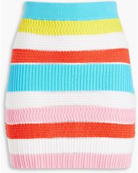 Solid & Striped - The Rosie Striped Crochet-knit Mini Skirt - Lyst