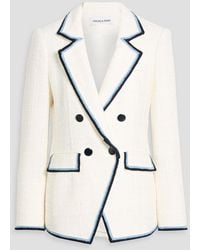 Veronica Beard - Taja Dickey Double-Breasted Embroidered Cotton-Blend Tweed Blazer - Lyst