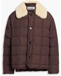 Jil Sander - Shearling-trimmed Quilted Shell Down Jacket - Lyst