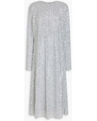 Stine Goya - Celsia Sequined Ribbed-Knit Midi Dress - Lyst
