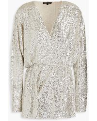 Maje - Sequined Tulle Playsuit - Lyst